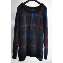 Acrylic Nylon Mohair Loose Knit Sweater for Ladies